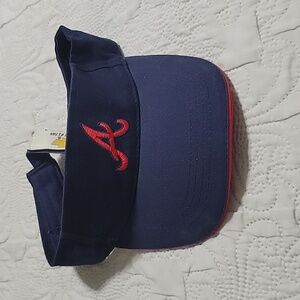Atlanta Braves Womens Red and Blue Baseball Visor